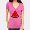 Tultex 214 - Ladies' Slim Fit Fine Jersey V-Neck Thumbnail