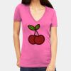 Tultex 214 - Ladies' Slim Fit Fine Jersey V-Neck Thumbnail