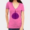 Tultex 214 - Ladies' Slim Fit Fine Jersey V-Neck Thumbnail