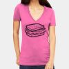 Tultex 214 - Ladies' Slim Fit Fine Jersey V-Neck Thumbnail