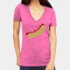 Tultex 214 - Ladies' Slim Fit Fine Jersey V-Neck Thumbnail