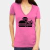 Tultex 214 - Ladies' Slim Fit Fine Jersey V-Neck Thumbnail