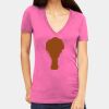 Tultex 214 - Ladies' Slim Fit Fine Jersey V-Neck Thumbnail