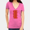 Tultex 214 - Ladies' Slim Fit Fine Jersey V-Neck Thumbnail