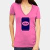 Tultex 214 - Ladies' Slim Fit Fine Jersey V-Neck Thumbnail