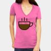 Tultex 214 - Ladies' Slim Fit Fine Jersey V-Neck Thumbnail