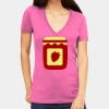 Tultex 214 - Ladies' Slim Fit Fine Jersey V-Neck Thumbnail