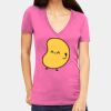 Tultex 214 - Ladies' Slim Fit Fine Jersey V-Neck Thumbnail