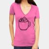 Tultex 214 - Ladies' Slim Fit Fine Jersey V-Neck Thumbnail