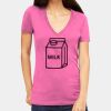 Tultex 214 - Ladies' Slim Fit Fine Jersey V-Neck Thumbnail