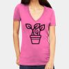 Tultex 214 - Ladies' Slim Fit Fine Jersey V-Neck Thumbnail