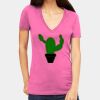 Tultex 214 - Ladies' Slim Fit Fine Jersey V-Neck Thumbnail