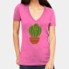 Tultex 214 - Ladies' Slim Fit Fine Jersey V-Neck Thumbnail