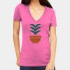 Tultex 214 - Ladies' Slim Fit Fine Jersey V-Neck Thumbnail