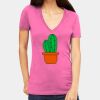 Tultex 214 - Ladies' Slim Fit Fine Jersey V-Neck Thumbnail