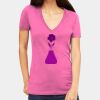 Tultex 214 - Ladies' Slim Fit Fine Jersey V-Neck Thumbnail