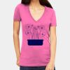 Tultex 214 - Ladies' Slim Fit Fine Jersey V-Neck Thumbnail