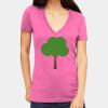 Tultex 214 - Ladies' Slim Fit Fine Jersey V-Neck Thumbnail