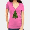 Tultex 214 - Ladies' Slim Fit Fine Jersey V-Neck Thumbnail