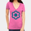 Tultex 214 - Ladies' Slim Fit Fine Jersey V-Neck Thumbnail
