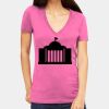 Tultex 214 - Ladies' Slim Fit Fine Jersey V-Neck Thumbnail