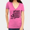 Tultex 214 - Ladies' Slim Fit Fine Jersey V-Neck Thumbnail