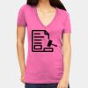 Tultex 214 - Ladies' Slim Fit Fine Jersey V-Neck Thumbnail
