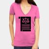 Tultex 214 - Ladies' Slim Fit Fine Jersey V-Neck Thumbnail