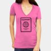 Tultex 214 - Ladies' Slim Fit Fine Jersey V-Neck Thumbnail