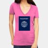 Tultex 214 - Ladies' Slim Fit Fine Jersey V-Neck Thumbnail