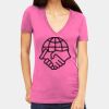 Tultex 214 - Ladies' Slim Fit Fine Jersey V-Neck Thumbnail