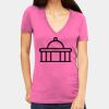 Tultex 214 - Ladies' Slim Fit Fine Jersey V-Neck Thumbnail