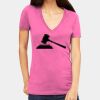 Tultex 214 - Ladies' Slim Fit Fine Jersey V-Neck Thumbnail