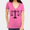 Tultex 214 - Ladies' Slim Fit Fine Jersey V-Neck Thumbnail