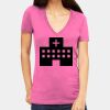 Tultex 214 - Ladies' Slim Fit Fine Jersey V-Neck Thumbnail