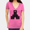 Tultex 214 - Ladies' Slim Fit Fine Jersey V-Neck Thumbnail