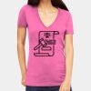 Tultex 214 - Ladies' Slim Fit Fine Jersey V-Neck Thumbnail