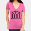 Tultex 214 - Ladies' Slim Fit Fine Jersey V-Neck Thumbnail