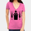Tultex 214 - Ladies' Slim Fit Fine Jersey V-Neck Thumbnail