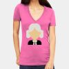 Tultex 214 - Ladies' Slim Fit Fine Jersey V-Neck Thumbnail
