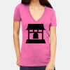 Tultex 214 - Ladies' Slim Fit Fine Jersey V-Neck Thumbnail