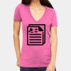 Tultex 214 - Ladies' Slim Fit Fine Jersey V-Neck Thumbnail