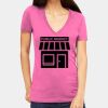 Tultex 214 - Ladies' Slim Fit Fine Jersey V-Neck Thumbnail