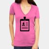 Tultex 214 - Ladies' Slim Fit Fine Jersey V-Neck Thumbnail