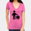 Tultex 214 - Ladies' Slim Fit Fine Jersey V-Neck Thumbnail
