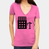 Tultex 214 - Ladies' Slim Fit Fine Jersey V-Neck Thumbnail