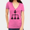 Tultex 214 - Ladies' Slim Fit Fine Jersey V-Neck Thumbnail