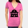 Tultex 214 - Ladies' Slim Fit Fine Jersey V-Neck Thumbnail