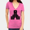 Tultex 214 - Ladies' Slim Fit Fine Jersey V-Neck Thumbnail