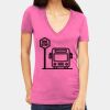 Tultex 214 - Ladies' Slim Fit Fine Jersey V-Neck Thumbnail